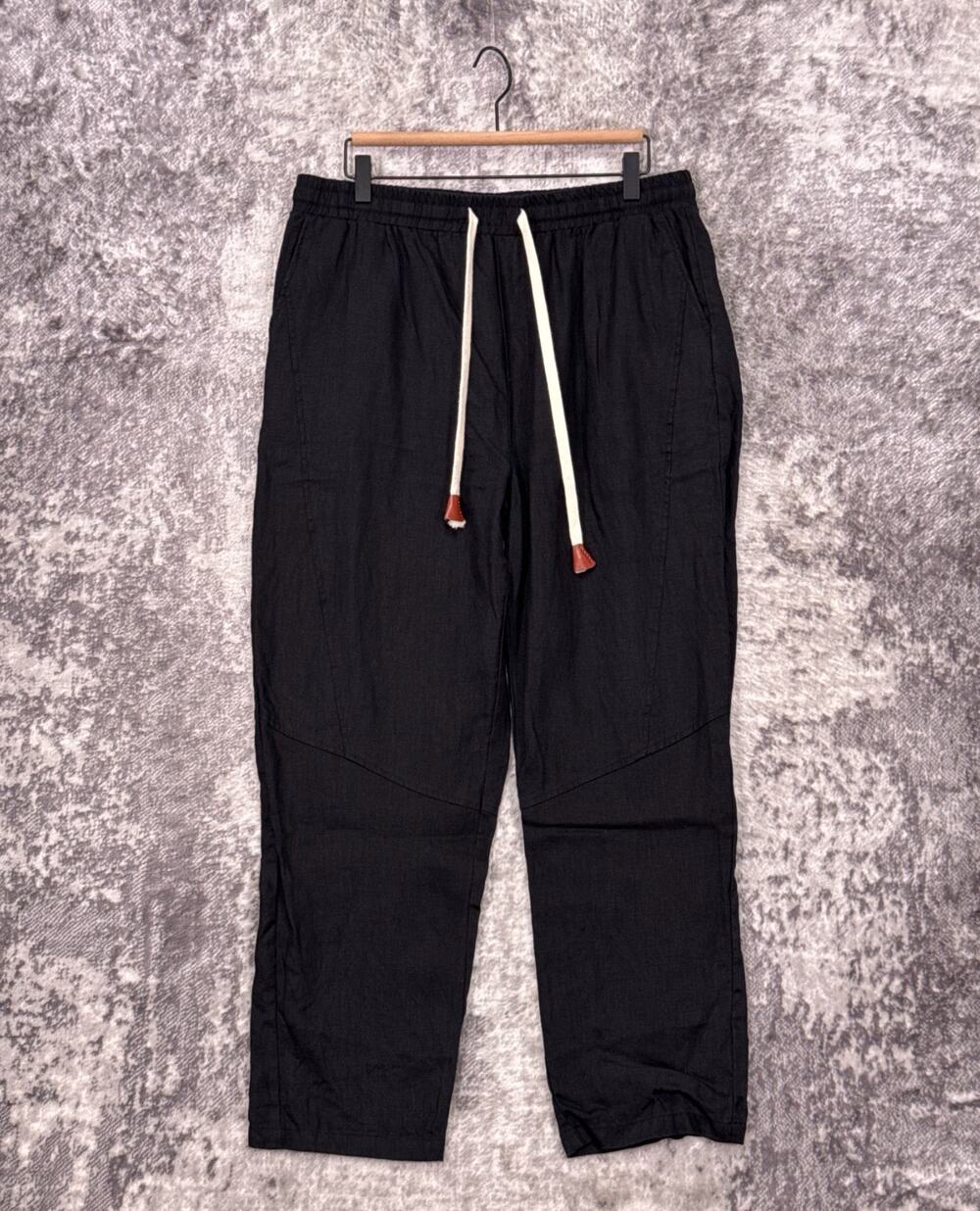 Kidoriman Pants XL Mens Black 100% Linen